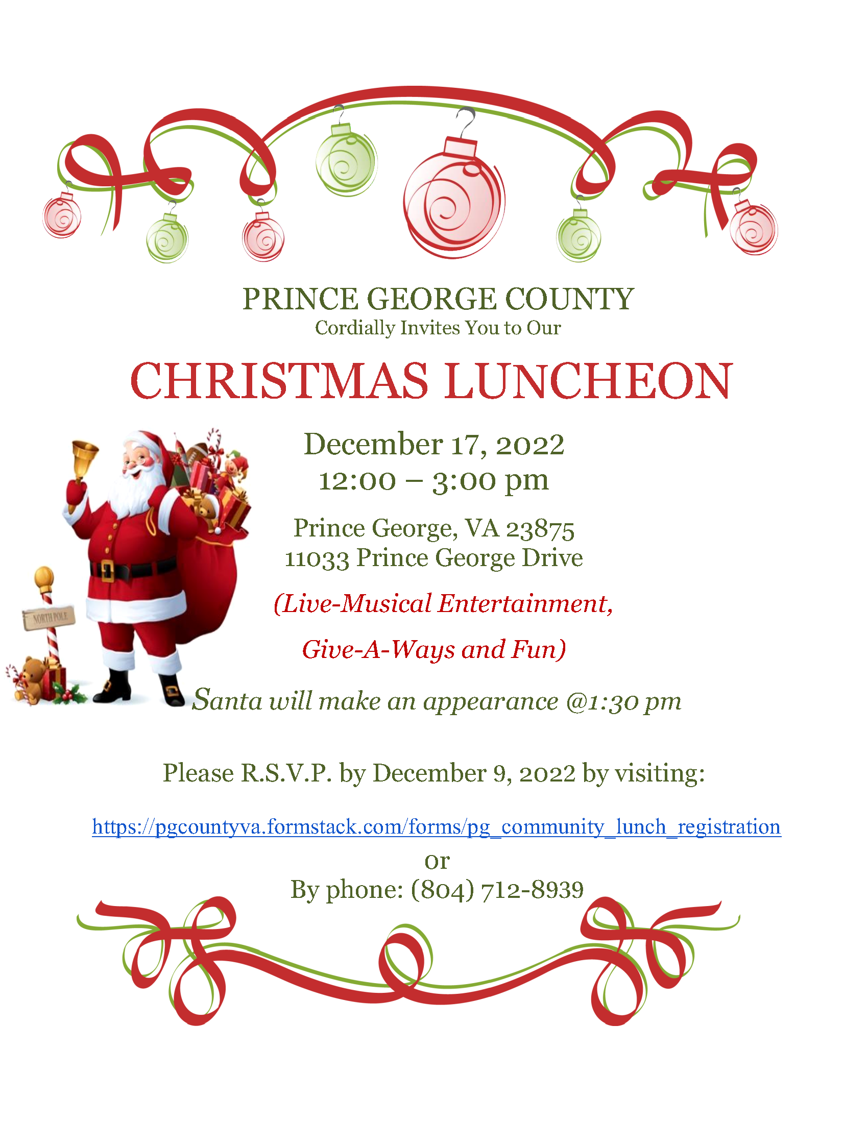 Prince George County Christmas Luncheon